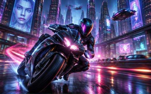 Neon Velocity — ilustrație de joc