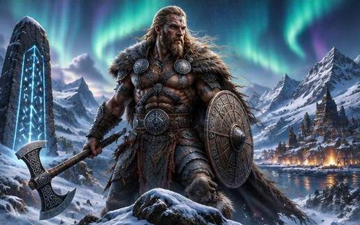 Rune Warrior — ilustrație de joc