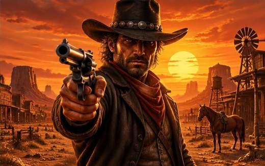Sunset Outlaw — ilustrație de joc